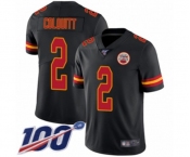 Men's Kansas City Chiefs #2 Dustin Colquitt Limited Black Rush Vapor Untouchable 100th Season Football Jersey