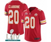 Men's Kansas City Chiefs #20 Morris Claiborne Red Team Color Vapor Untouchable Limited Player Super Bowl LIV Bound Football Jersey
