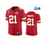 Men's Kansas City Chiefs #21 Trent McDuffie Red Super Bowl LVII Patch Vapor Untouchable Limited Stitched Jersey