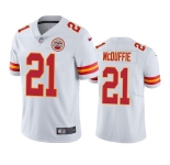 Men's Kansas City Chiefs #21 Trent McDuffie White Vapor Untouchable Limited Stitched Football Jersey
