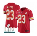 Men's Kansas City Chiefs #23 Armani Watts Red Team Color Vapor Untouchable Limited Player Super Bowl LIV Bound Football Jersey