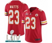 Men's Kansas City Chiefs #23 Armani Watts Red Team Color Vapor Untouchable Limited Player Super Bowl LIV Bound Football Jersey