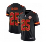 Men's Kansas City Chiefs #25 LeSean McCoy Limited Black Rush Vapor Untouchable Football Jersey