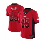 Men's Kansas City Chiefs #25 LeSean McCoy Limited Red Rush Drift Fashion Football Jersey
