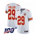 Men's Kansas City Chiefs #29 Kendall Fuller White Vapor Untouchable Limited Player 100th Season Football Jersey