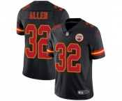 Men's Kansas City Chiefs #32 Marcus Allen Limited Black Rush Vapor Untouchable Football Jersey