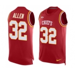 Men's Kansas City Chiefs #32 Marcus Allen Limited Red Player Name & Number Tank Top Football Jersey