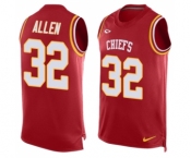 Men's Kansas City Chiefs #32 Marcus Allen Limited Red Player Name & Number Tank Top Football Jersey