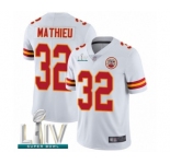 Men's Kansas City Chiefs #32 Tyrann Mathieu White Vapor Untouchable Limited Player Super Bowl LIV Bound Football Jersey