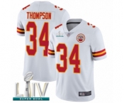 Men's Kansas City Chiefs #34 Darwin Thompson White Vapor Untouchable Limited Player Super Bowl LIV Bound Football Jersey