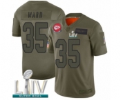 Men's Kansas City Chiefs #35 Charvarius Ward Limited Olive 2019 Salute to Service Super Bowl LIV Bound Football Jersey