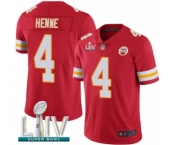 Men's Kansas City Chiefs #4 Chad Henne Red Team Color Vapor Untouchable Limited Player Super Bowl LIV Bound Football Jersey
