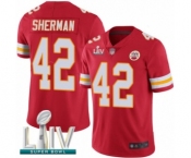 Men's Kansas City Chiefs #42 Anthony Sherman Red Team Color Vapor Untouchable Limited Player Super Bowl LIV Bound Football Jersey