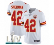 Men's Kansas City Chiefs #42 Anthony Sherman White Vapor Untouchable Limited Player Super Bowl LIV Bound Football Jersey