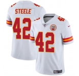Men's Kansas City Chiefs #42 Carson Steele White Vapor Untouchable Limited Football Stitched Jersey