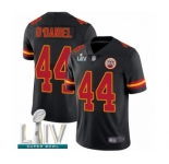 Men's Kansas City Chiefs #44 Dorian O'Daniel Limited Black Rush Vapor Untouchable Super Bowl LIV Bound Football Jersey