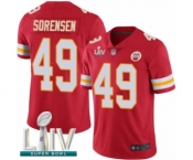 Men's Kansas City Chiefs #49 Daniel Sorensen Red Team Color Vapor Untouchable Limited Player Super Bowl LIV Bound Football Jersey