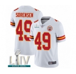 Men's Kansas City Chiefs #49 Daniel Sorensen White Vapor Untouchable Limited Player Super Bowl LIV Bound Football Jersey