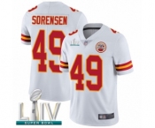 Men's Kansas City Chiefs #49 Daniel Sorensen White Vapor Untouchable Limited Player Super Bowl LIV Bound Football Jersey