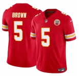 Men’s Kansas City Chiefs #5 Hollywood Brown Red 2023 F.U.S.E Vapor Untouchable Limited Football Stitched Jersey