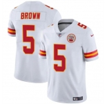 Men’s Kansas City Chiefs #5 Hollywood Brown White Vapor Untouchable Limited Football Stitched Jersey