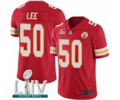 Men's Kansas City Chiefs #50 Darron Lee Red Team Color Vapor Untouchable Limited Player Super Bowl LIV Bound Football Jersey
