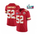Men’s Kansas City Chiefs #52 Creed Humphrey Red Super Bowl LVII Patch Vapor Untouchable Limited Stitched Jersey