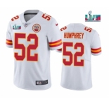 Men’s Kansas City Chiefs #52 Creed Humphrey White Super Bowl LVII Patch Vapor Untouchable Limited Stitched Jersey