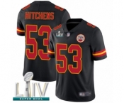 Men's Kansas City Chiefs #53 Anthony Hitchens Limited Black Rush Vapor Untouchable Super Bowl LIV Bound Football Jersey