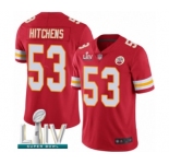 Men's Kansas City Chiefs #53 Anthony Hitchens Red Team Color Vapor Untouchable Limited Player Super Bowl LIV Bound Football Jersey