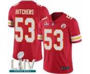 Men's Kansas City Chiefs #53 Anthony Hitchens Red Team Color Vapor Untouchable Limited Player Super Bowl LIV Bound Football Jersey