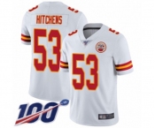 Men's Kansas City Chiefs #53 Anthony Hitchens White Vapor Untouchable Limited Player 100th Season Football Jersey