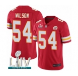 Men's Kansas City Chiefs #54 Damien Wilson Red Team Color Vapor Untouchable Limited Player Super Bowl LIV Bound Football Jersey