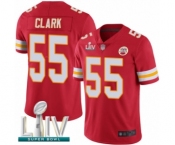 Men's Kansas City Chiefs #55 Frank Clark Red Team Color Vapor Untouchable Limited Player Super Bowl LIV Bound Football Jersey
