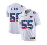 Men's Kansas City Chiefs #55 Frank Clark White Multi-Color 2020 Football Crucial Catch Limited Football Jersey