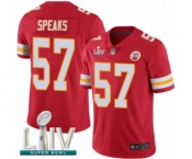 Men's Kansas City Chiefs #57 Breeland Speaks Red Team Color Vapor Untouchable Limited Player Super Bowl LIV Bound Football Jersey