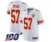 Men's Kansas City Chiefs #57 Breeland Speaks White Vapor Untouchable Limited Player 100th Season Football Jersey