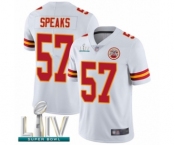 Men's Kansas City Chiefs #57 Breeland Speaks White Vapor Untouchable Limited Player Super Bowl LIV Bound Football Jersey