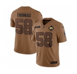 Men’s Kansas City Chiefs #58 Derrick Thomas 2023 Brown Salute To Service Limited Football Stitched Jersey