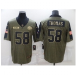 Men's Kansas City Chiefs #58 Derrick Thomas Nike Olive 2021 Salute To Service Limited Player Jersey