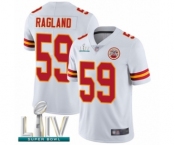 Men's Kansas City Chiefs #59 Reggie Ragland White Vapor Untouchable Limited Player Super Bowl LIV Bound Football Jersey