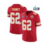 Men’s Kansas City Chiefs #62 Joe Thuney Red Super Bowl LVII Patch Vapor Untouchable Limited Stitched Jersey