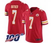 Men's Kansas City Chiefs #7 Harrison Butker Red Team Color Vapor Untouchable Limited Player 100th Season Football Jersey