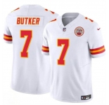 Men’s Kansas City Chiefs #7 Harrison Butker White 2024 F.U.S.E Vapor Untouchable Limited Stitched Football Jersey