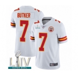 Men's Kansas City Chiefs #7 Harrison Butker White Vapor Untouchable Limited Player Super Bowl LIV Bound Football Jersey
