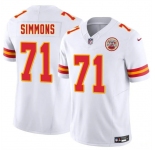 Men’s Kansas City Chiefs #71 Josh Simmons White 2025 Draft F.U.S.E. Vapor Untouchable Limited Football Stitched Jersey