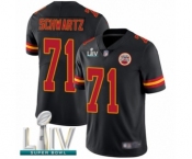 Men's Kansas City Chiefs #71 Mitchell Schwartz Limited Black Rush Vapor Untouchable Super Bowl LIV Bound Football Jersey
