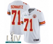 Men's Kansas City Chiefs #71 Mitchell Schwartz White Vapor Untouchable Limited Player Super Bowl LIV Bound Football Jersey