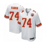 Men's Kansas City Chiefs #74 Martinas Rankin Game White Football Jersey