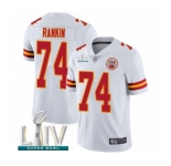 Men's Kansas City Chiefs #74 Martinas Rankin White Vapor Untouchable Limited Player Super Bowl LIV Bound Football Jersey
